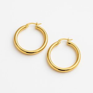 گوشواره پروفیل حلقه ای طلا  EA005