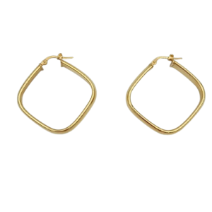 گوشواره پروفیل لوزی طلا EA007