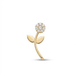 آویز گل گلبرگ نگین دار PD024