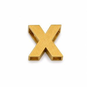 آویز طلا حرف X زرد PD064