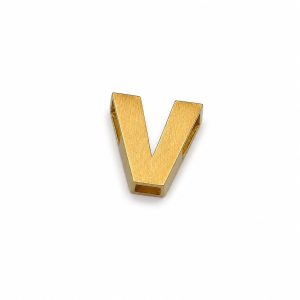 آویز طلا حرف V زرد PD063
