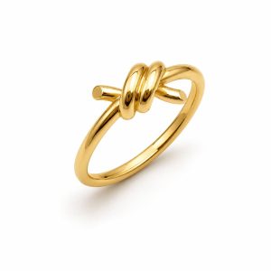 انگشتر طلا گره تیفانی ساده زرد زنانه R120